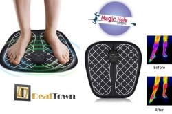 11.90€ για Συσκευή μασάζ ποδιών EMS Foot Massager με παραλαβή από το Magic Hole στην Αθήνα ή 14.90€ για πανελλαδική αποστολή στο χώρο σας.Μπορεί να ανακουφίσει τη μυϊκή ένταση και να βελτιώσει τη ροή του αίματος, να απαλύνει την πίεση στα νεύρα και να αποκαταστήσει τη φυσιολογική κίνηση των αρθρώσεων.